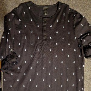 NWOT H&M Casual, Roll-up Sleeve, Slub Jersey Shirt Medium